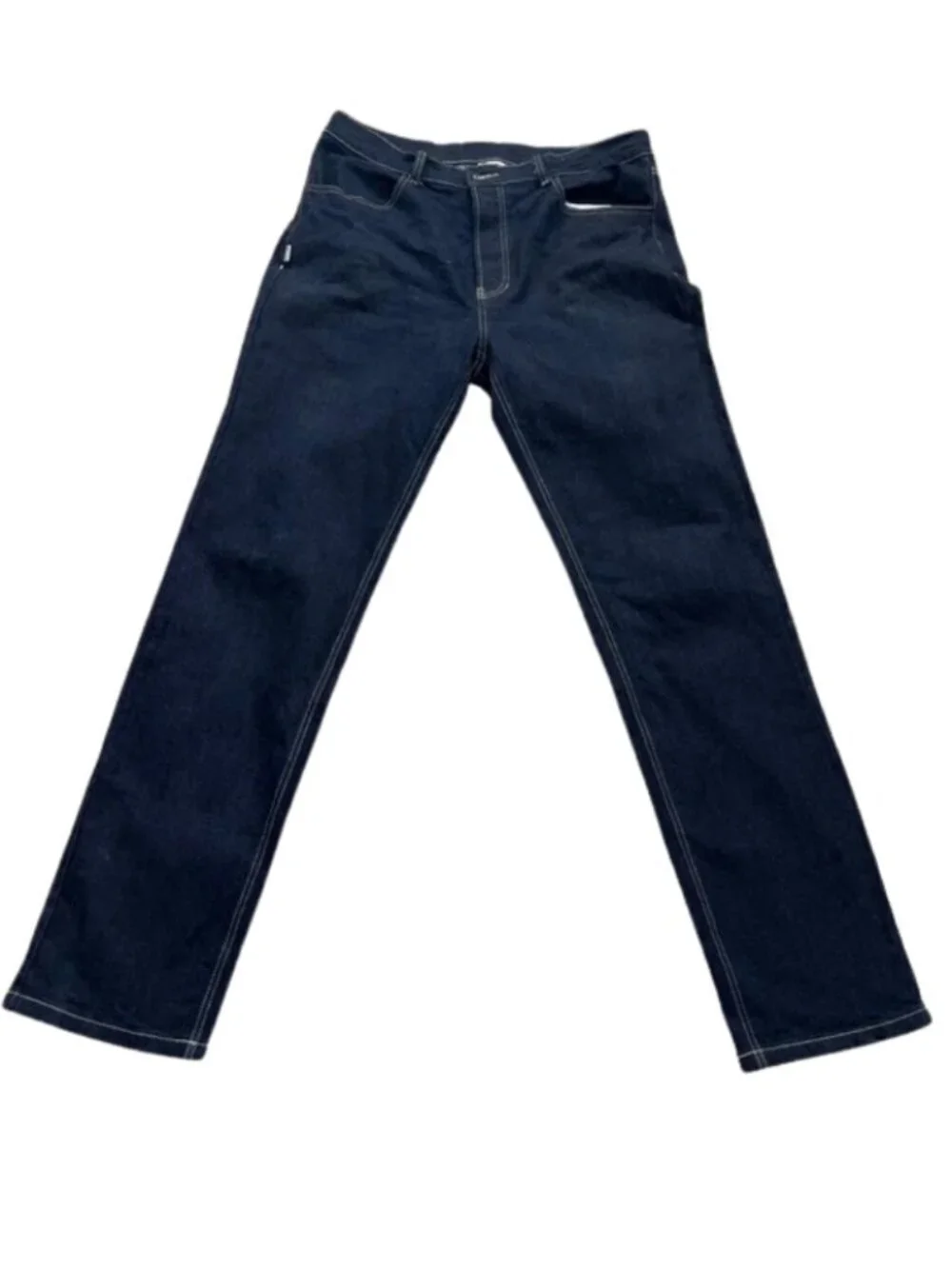 NWOT ProClub Men's Dark Blue Button-Fly Straight Leg Denim Jeans - Size 34x34